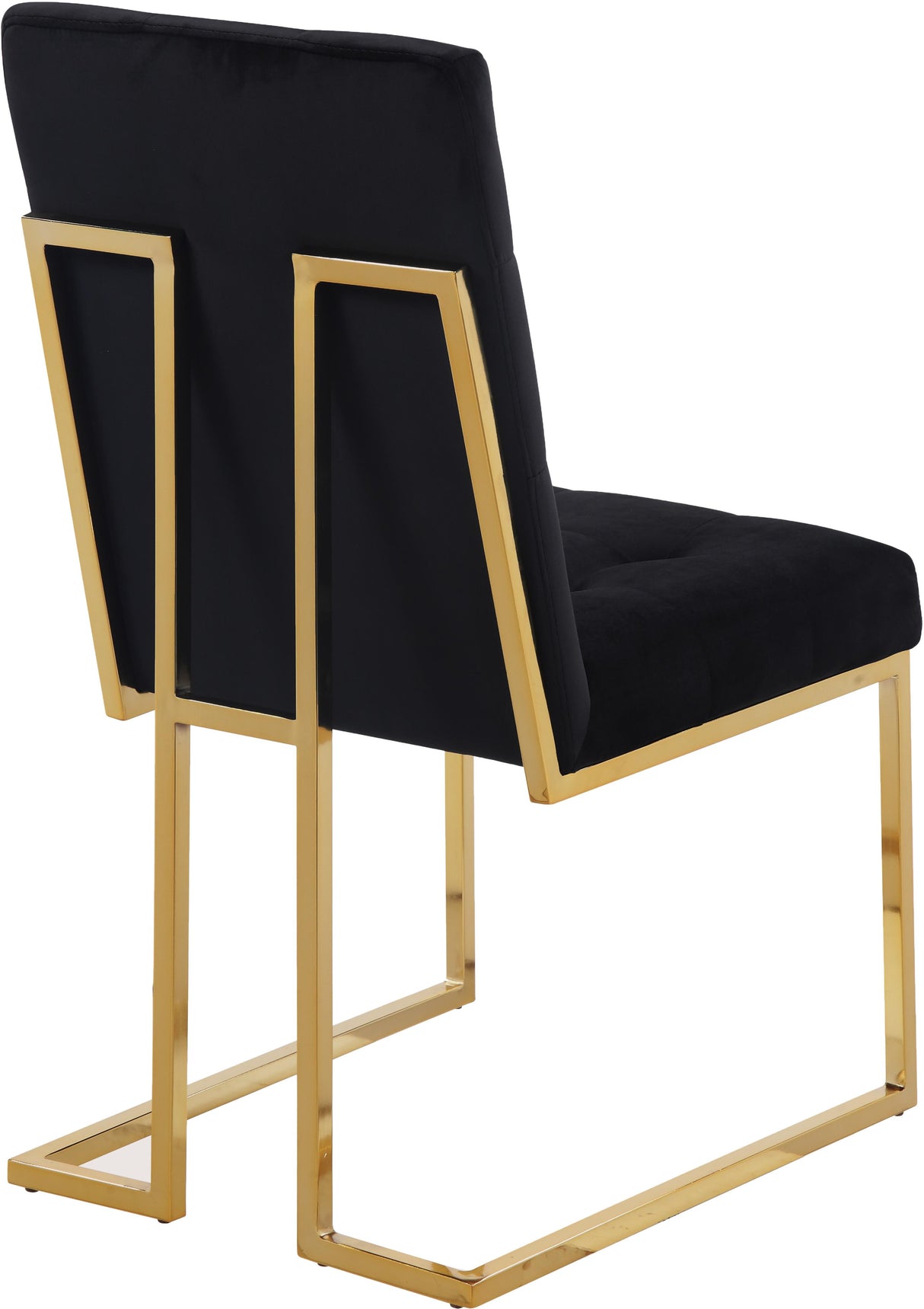 Pierre Black Velvet Dining Chair - galleria furniture outlet