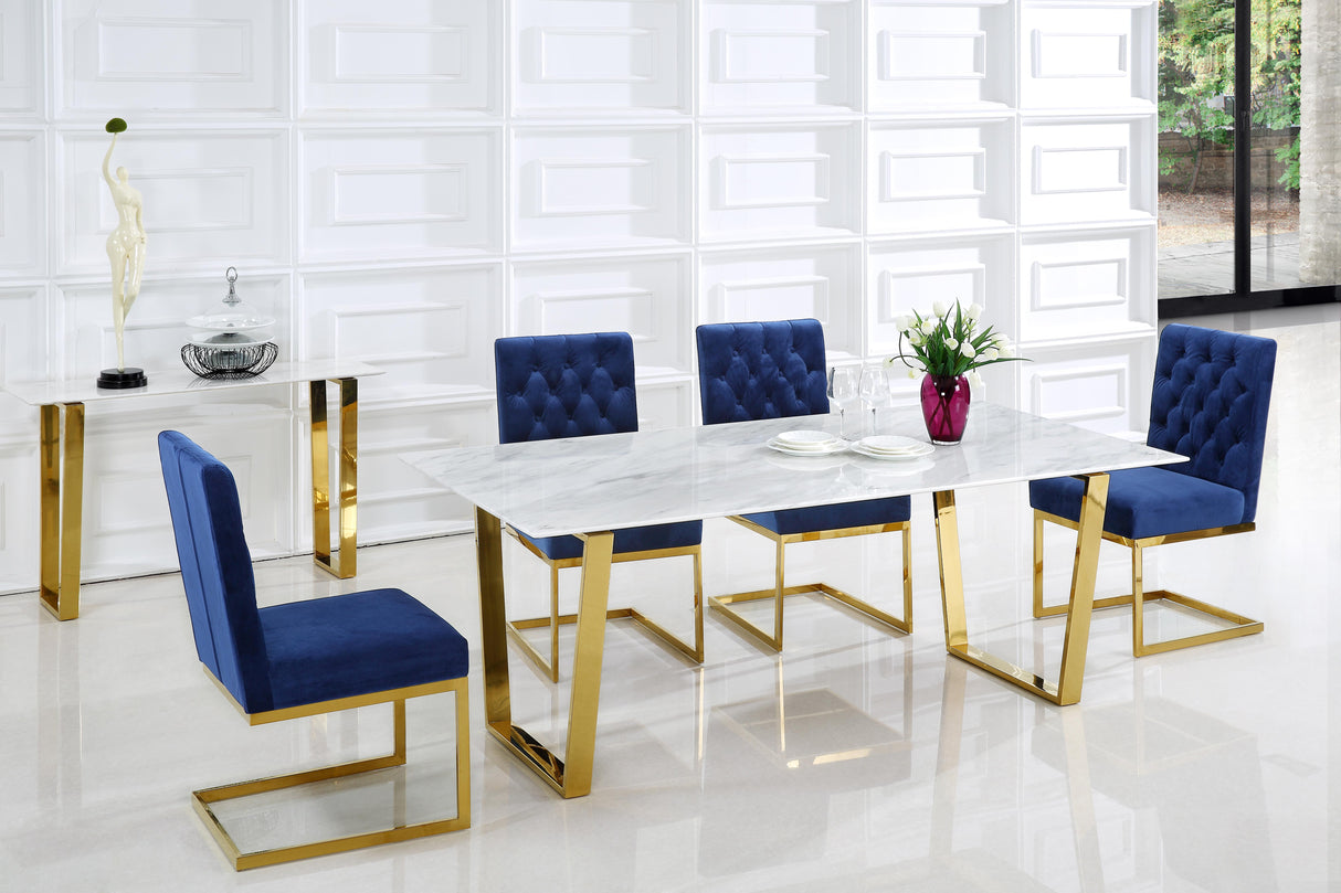 Cameron Gold Dining Table - galleria furniture outlet