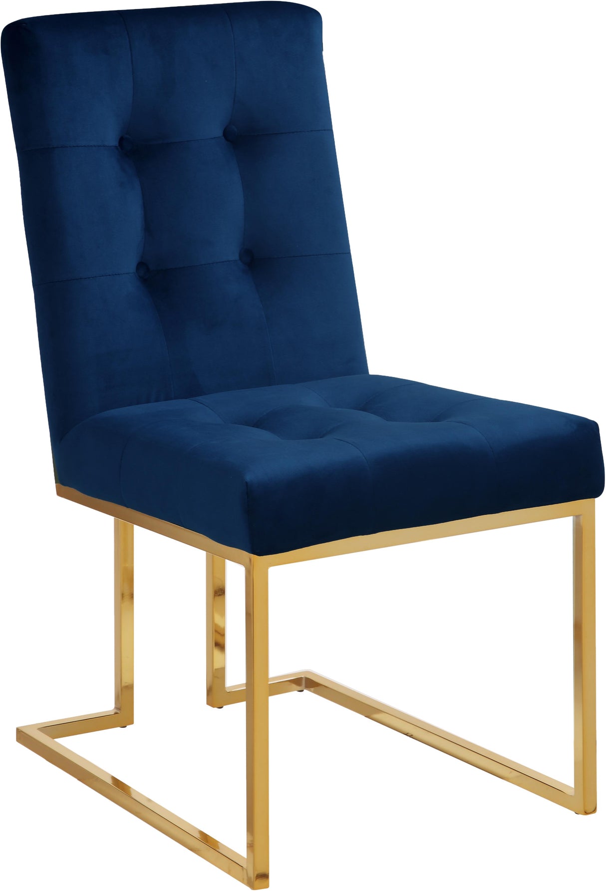 Pierre Navy Velvet Dining Chair - galleria furniture outlet