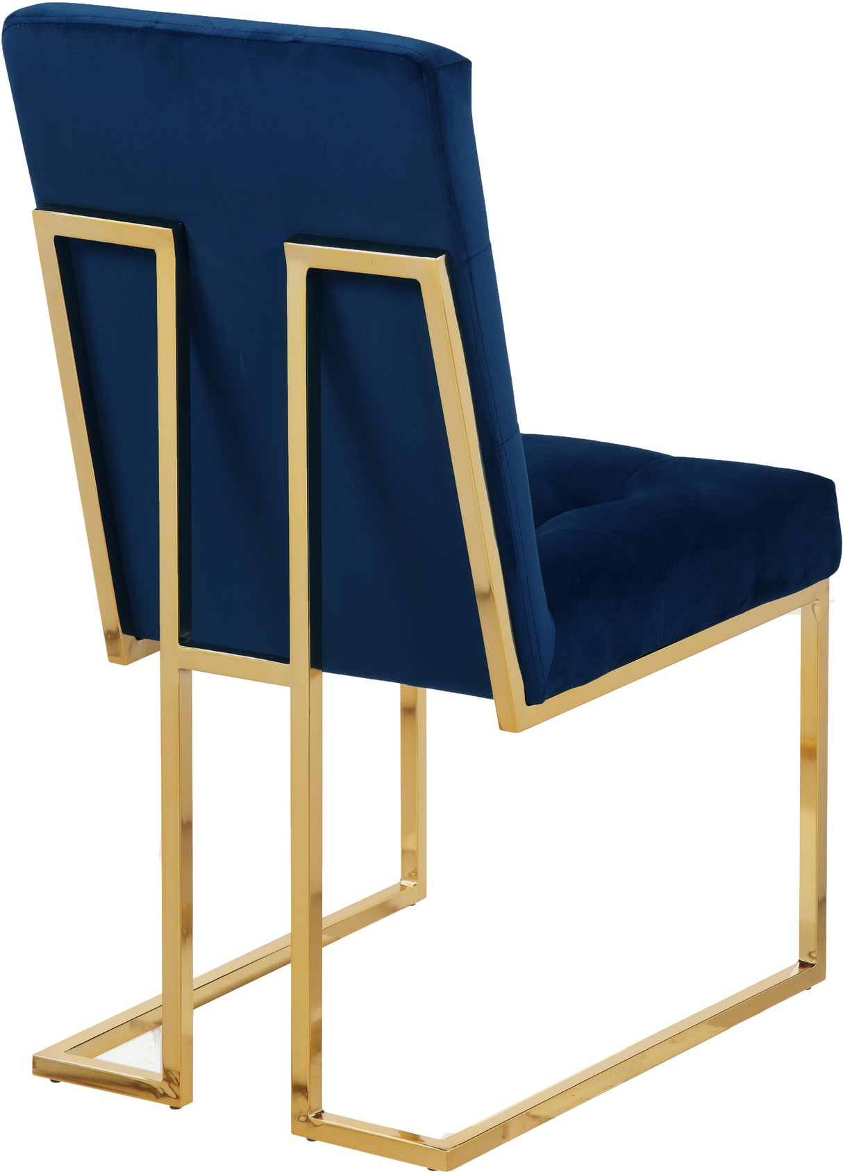 Pierre Navy Velvet Dining Chair - galleria furniture outlet
