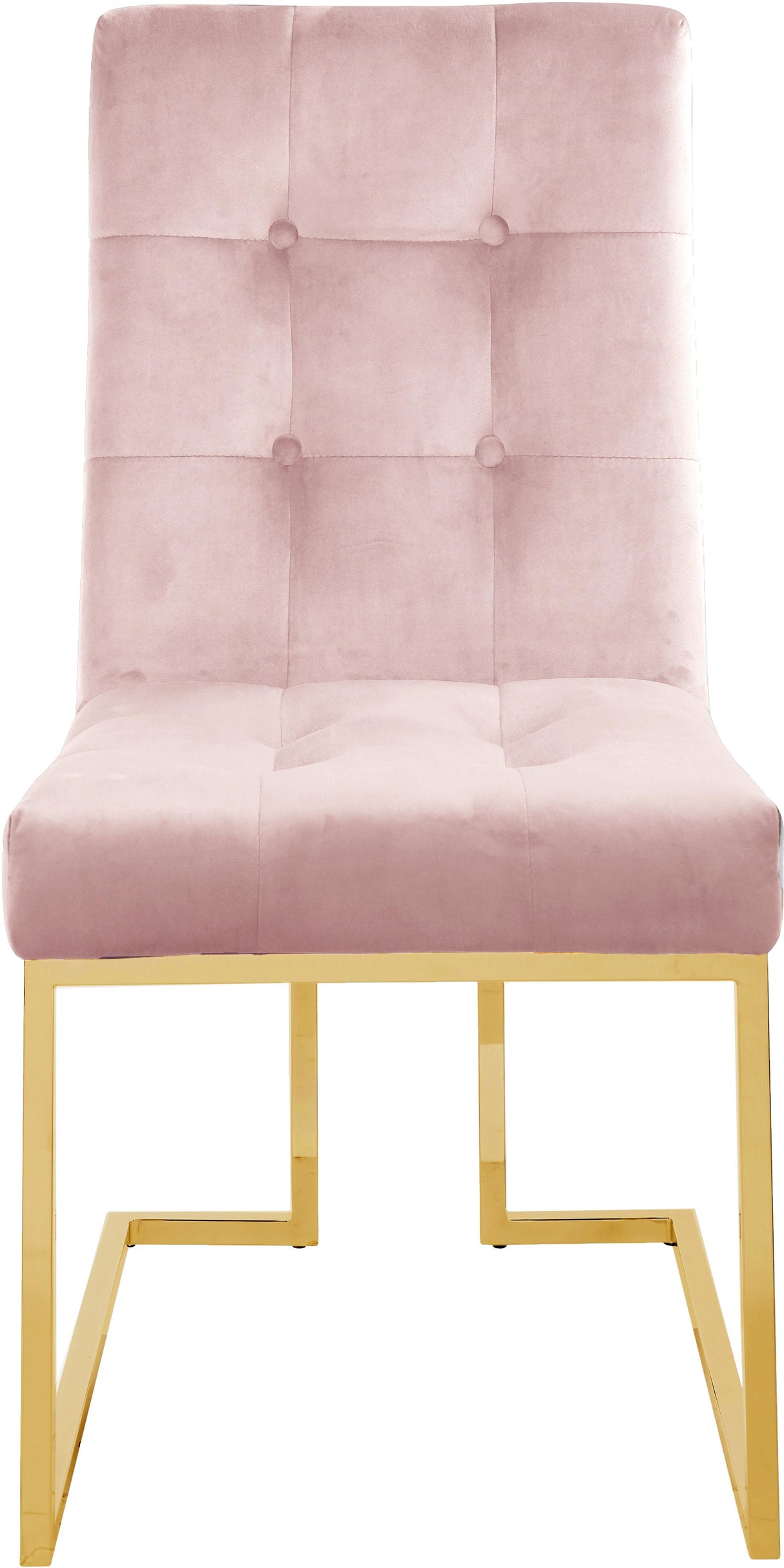 Pierre Pink Velvet Dining Chair - galleria furniture outlet
