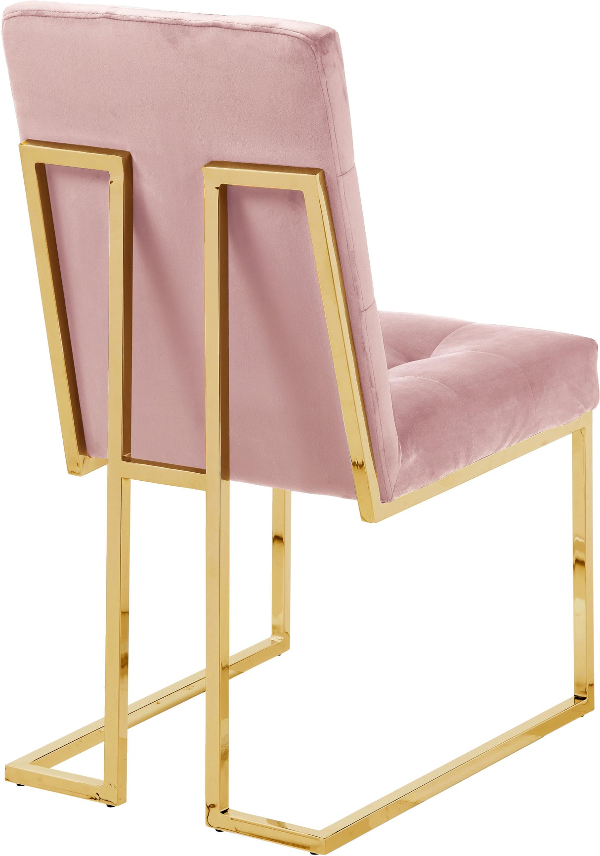 Pierre Pink Velvet Dining Chair - galleria furniture outlet