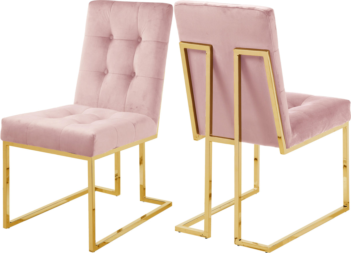 Pierre Pink Velvet Dining Chair