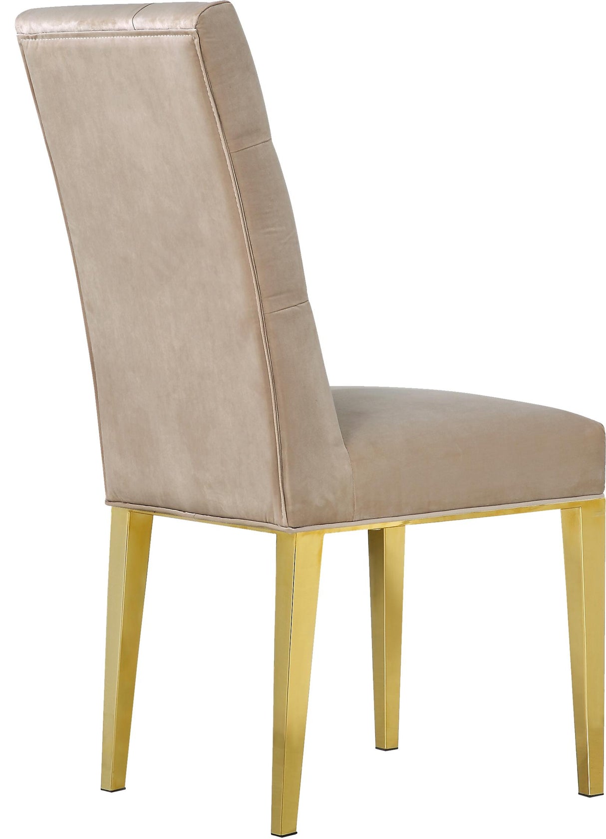 Capri Beige Velvet Dining Chair - galleria furniture outlet