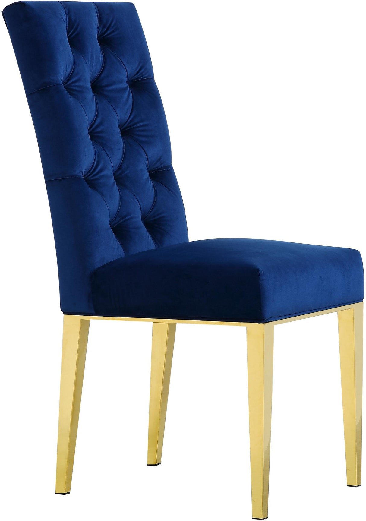 Capri Navy Velvet Dining Chair - galleria furniture outlet