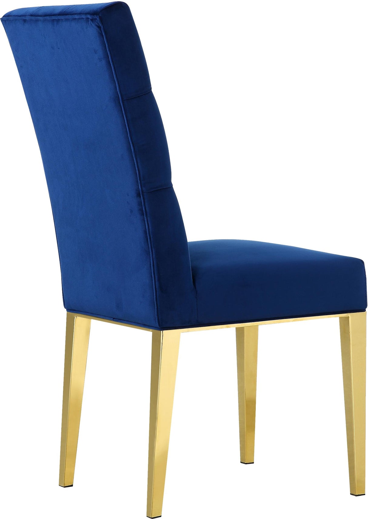 Capri Navy Velvet Dining Chair - galleria furniture outlet