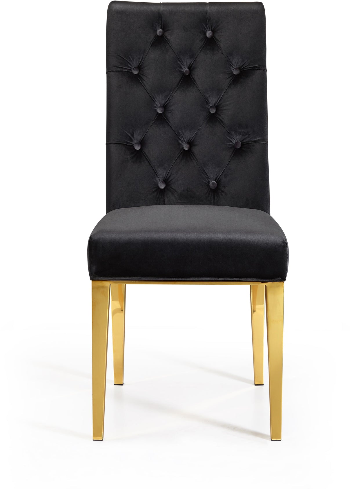 Capri Black Velvet Dining Chair - galleria furniture outlet
