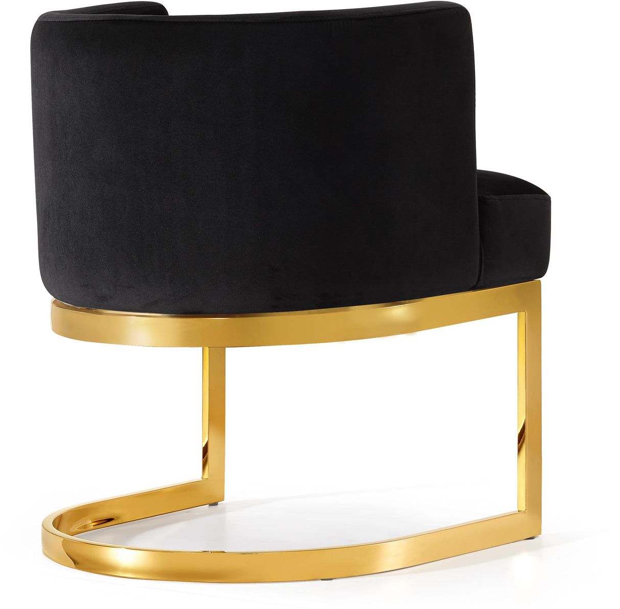 Gianna Black Velvet Dining Chair - galleria furniture outlet