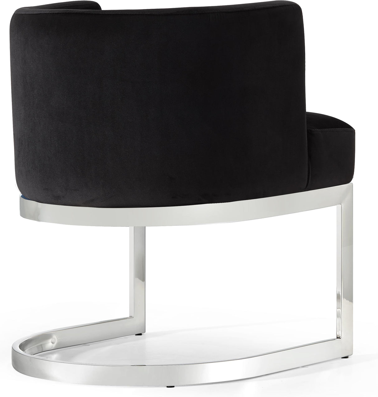 Gianna Black Velvet Dining Chair - galleria furniture outlet