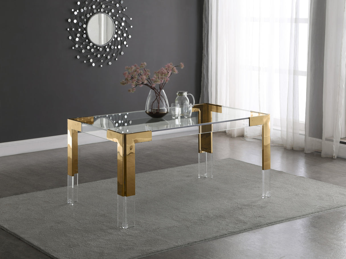 Casper Rich Gold Dining Table - galleria furniture outlet