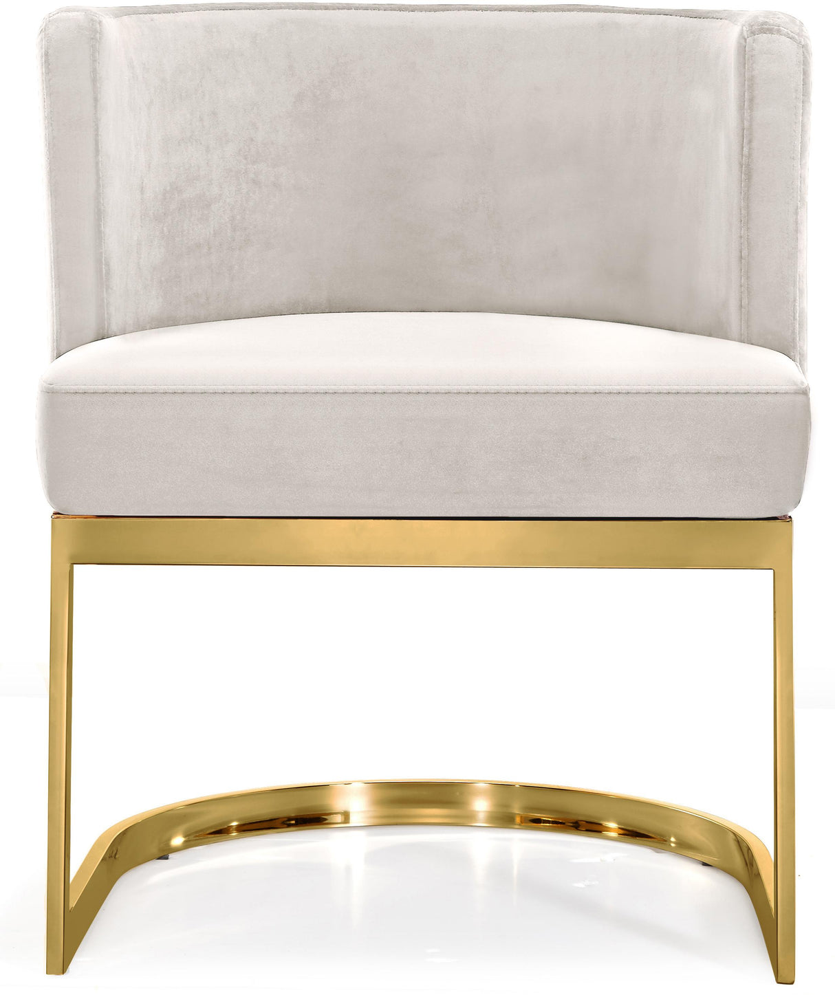Gianna Cream Velvet Dining Chair - galleria furniture outlet