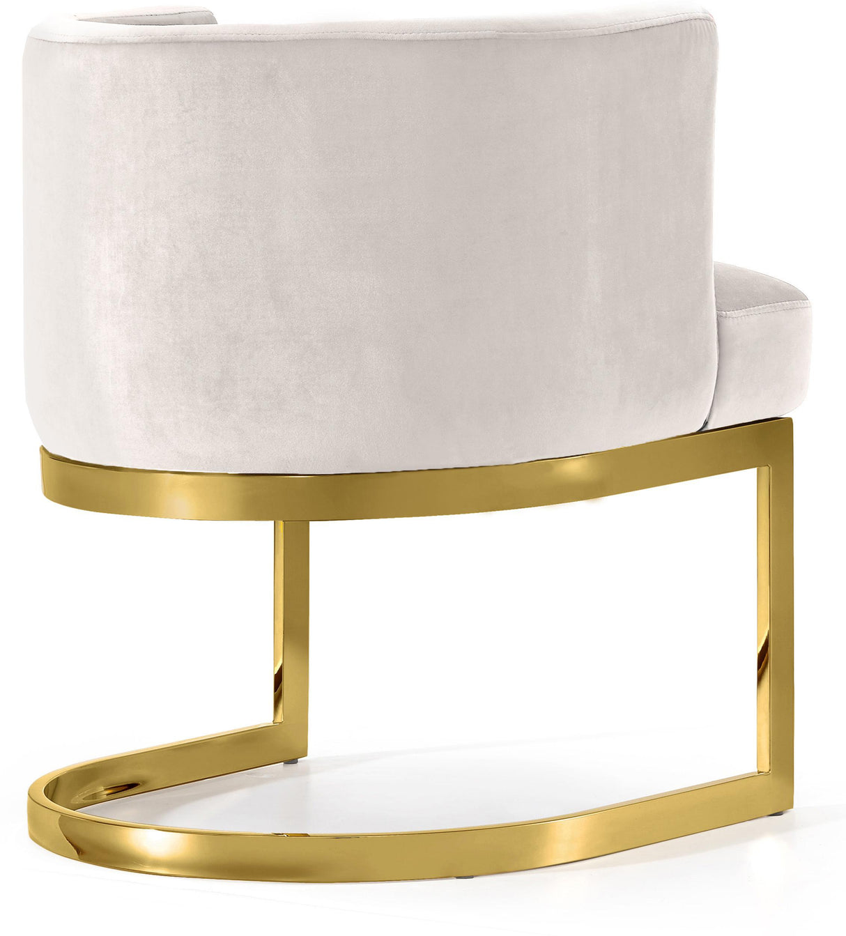 Gianna Cream Velvet Dining Chair - galleria furniture outlet