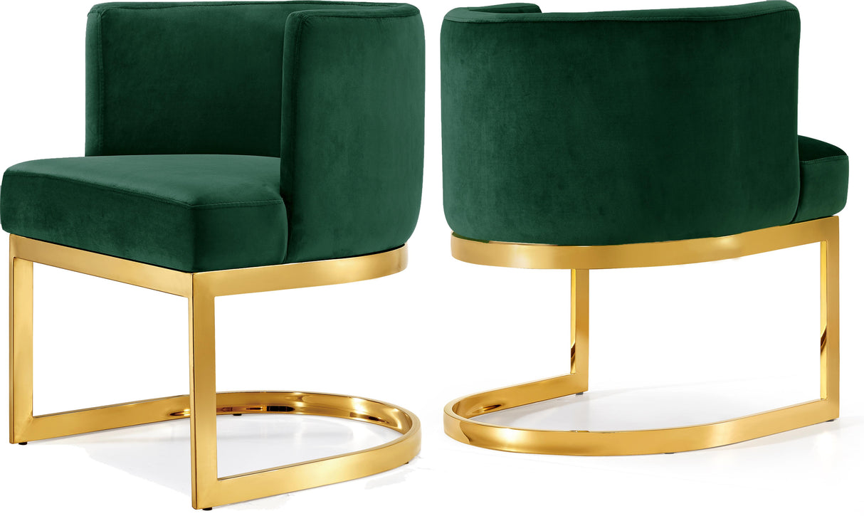 Gianna Green Velvet Dining Chair - galleria furniture outlet