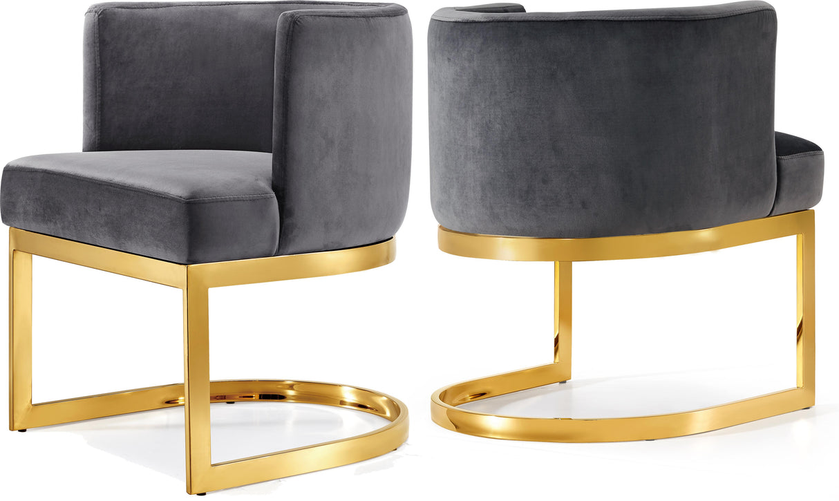 Gianna Grey Velvet Dining Chair