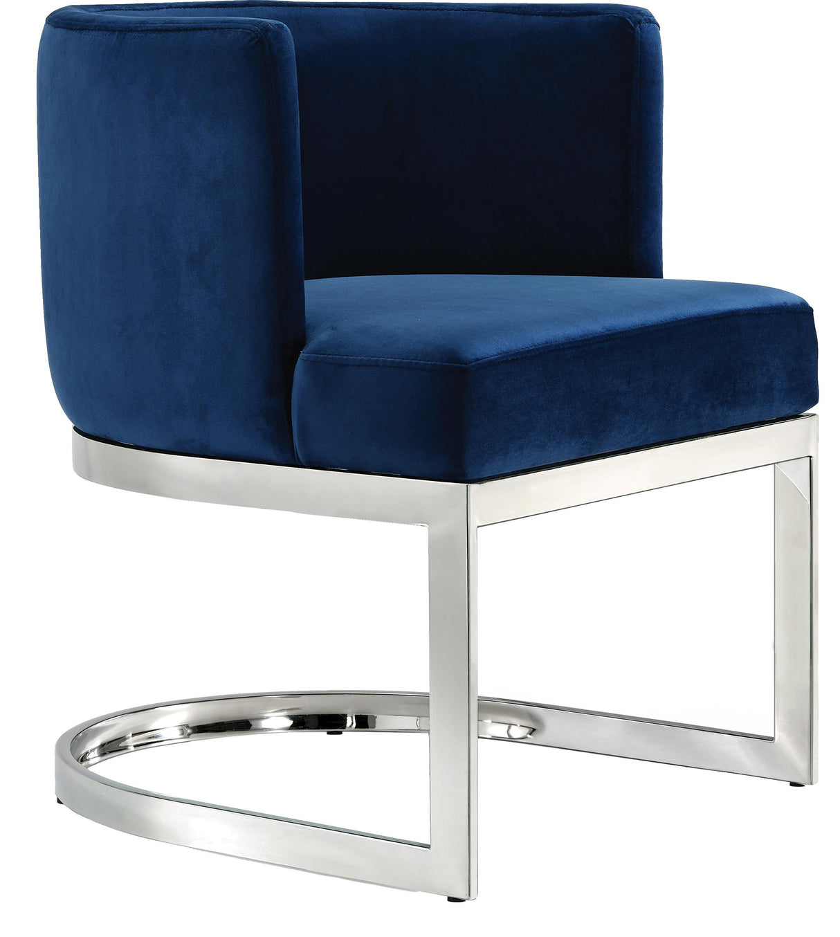 Gianna Navy Velvet Dining Chair - galleria furniture outlet