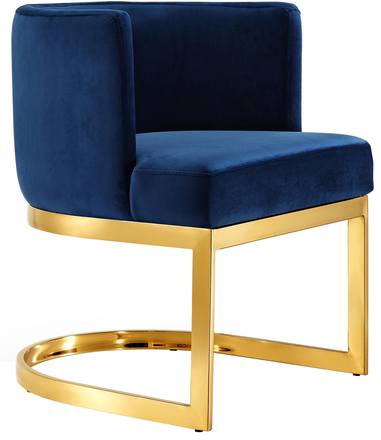 Gianna Navy Velvet Dining Chair - galleria furniture outlet