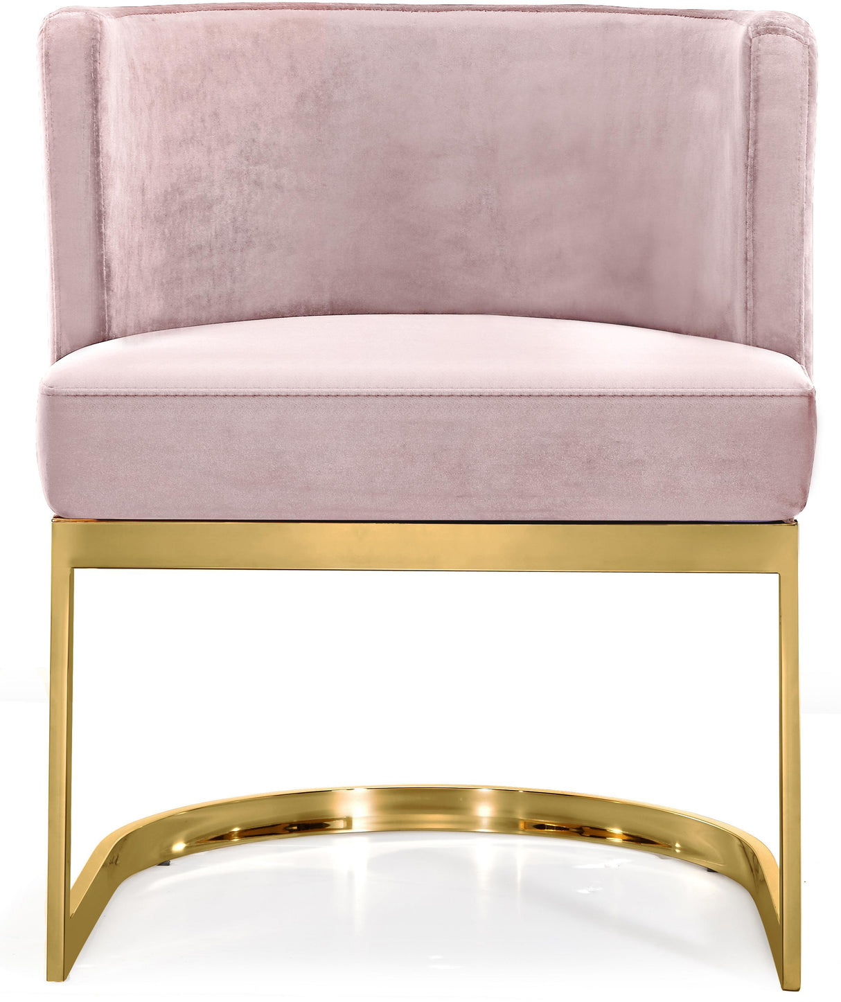Gianna Pink Velvet Dining Chair - galleria furniture outlet