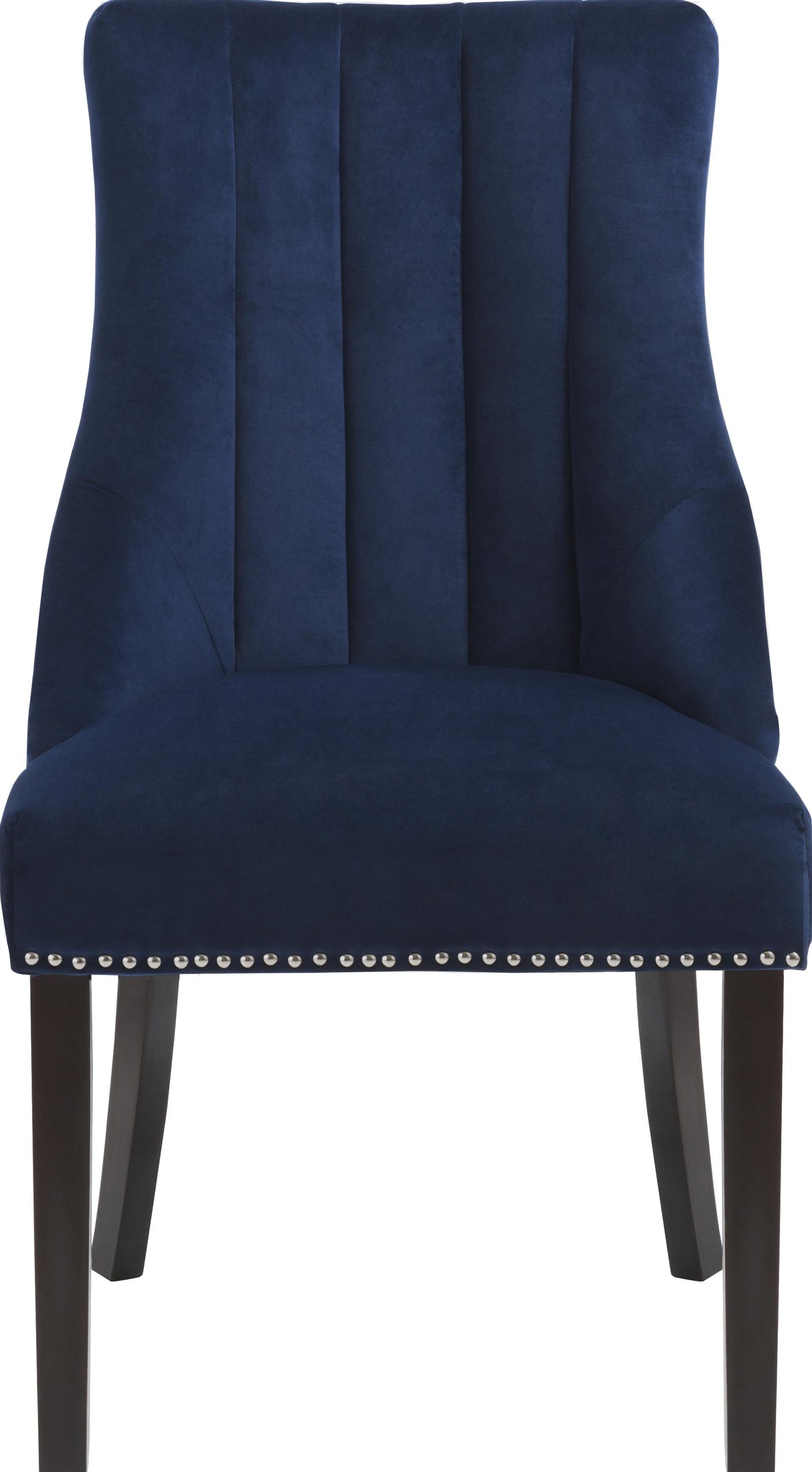 Oxford Navy Velvet Dining Chair - galleria furniture outlet