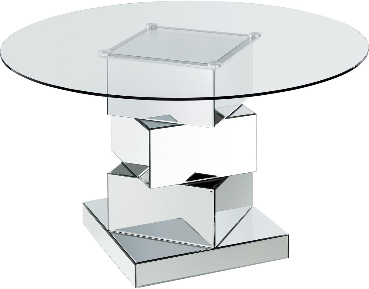 Haven Chrome Dining Table - galleria furniture outlet