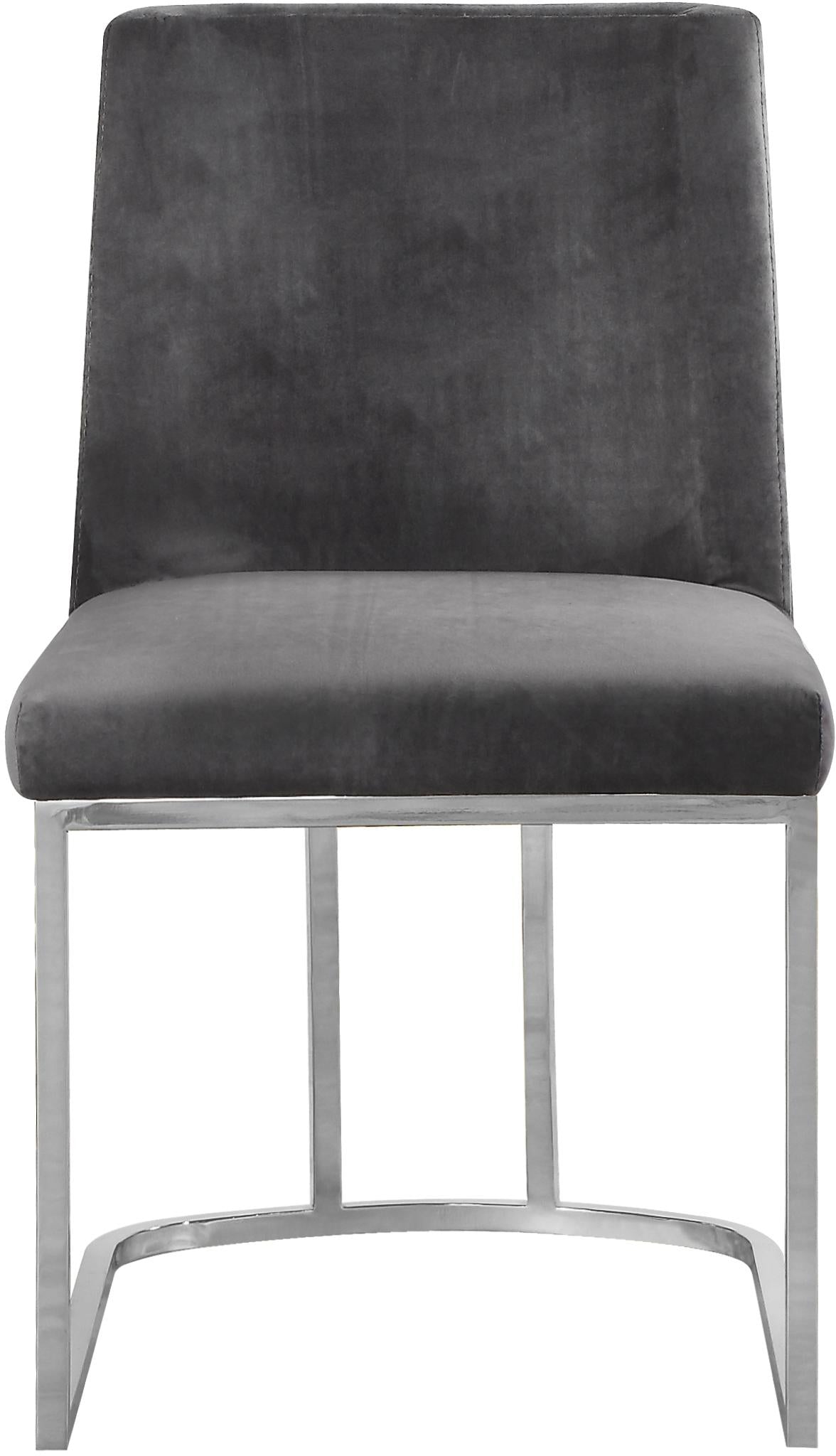 Heidi Grey Velvet Dining Chair - galleria furniture outlet