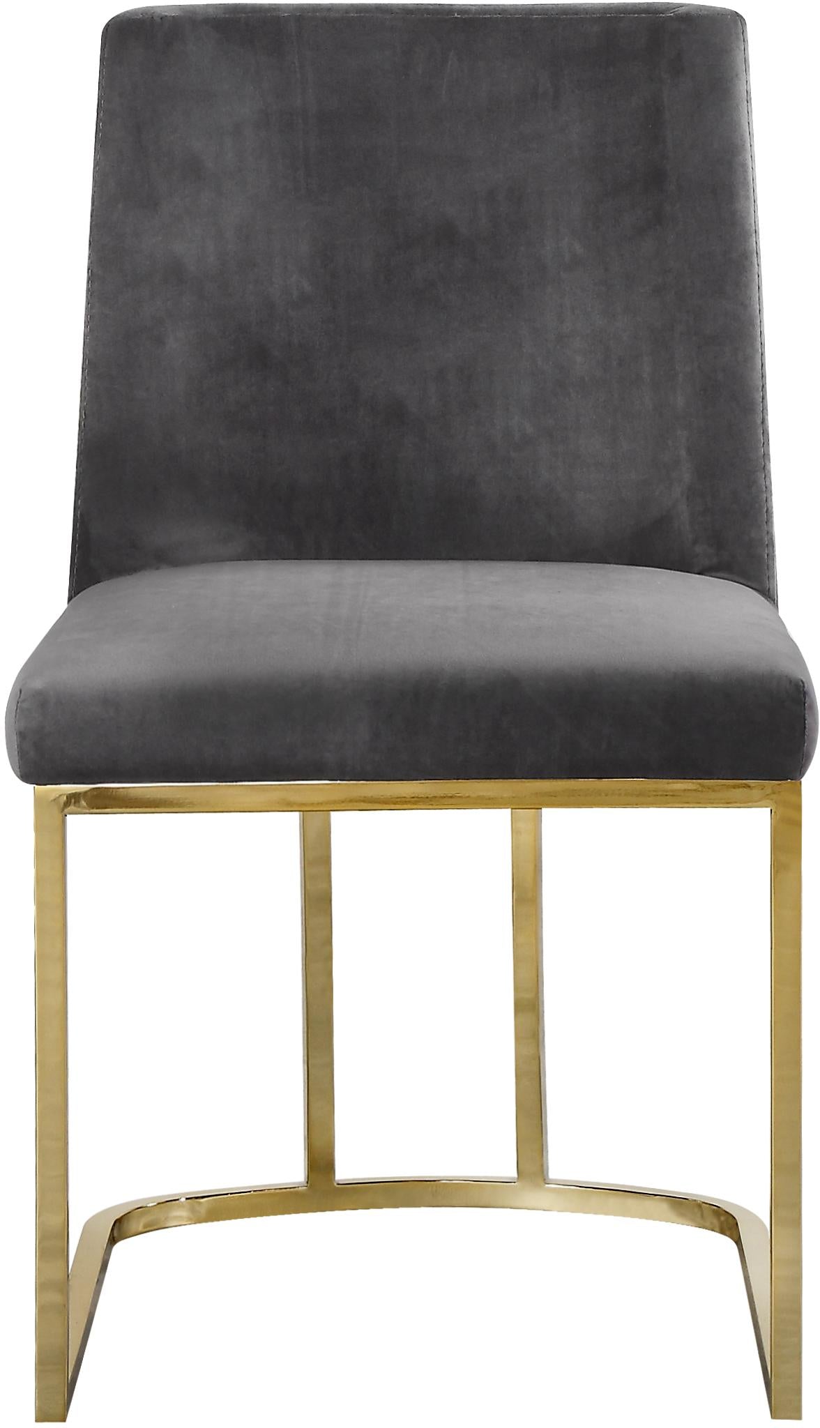 Heidi Grey Velvet Dining Chair - galleria furniture outlet