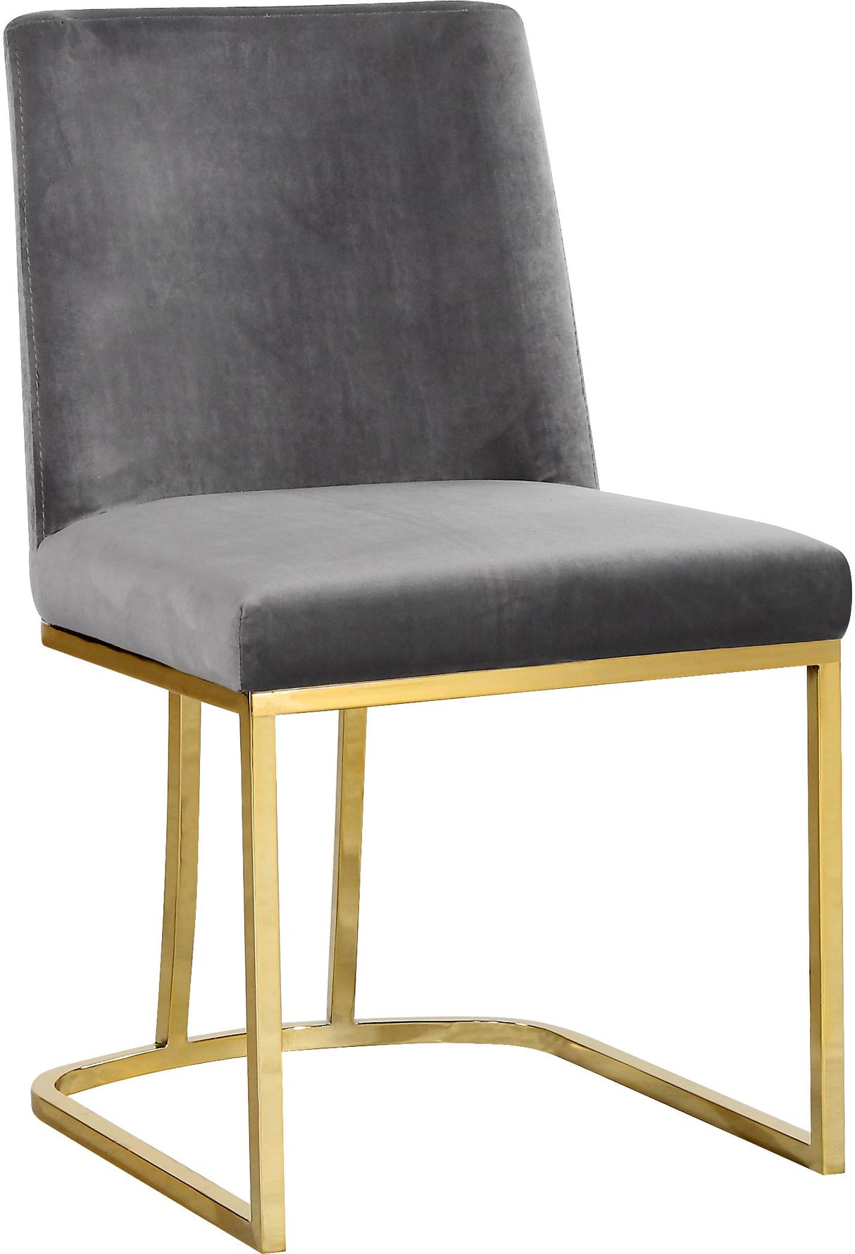 Heidi Grey Velvet Dining Chair - galleria furniture outlet