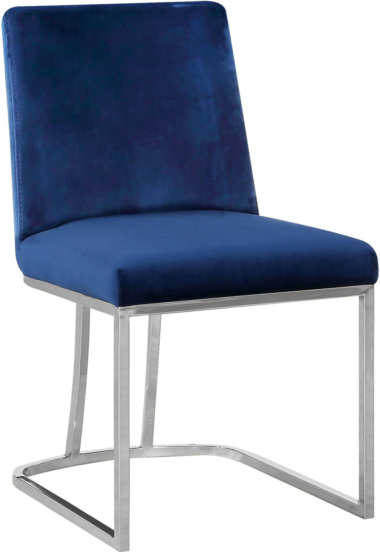 Heidi Navy Velvet Dining Chair - galleria furniture outlet