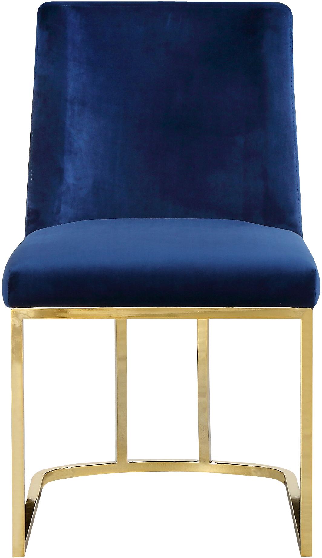 Heidi Navy Velvet Dining Chair - galleria furniture outlet