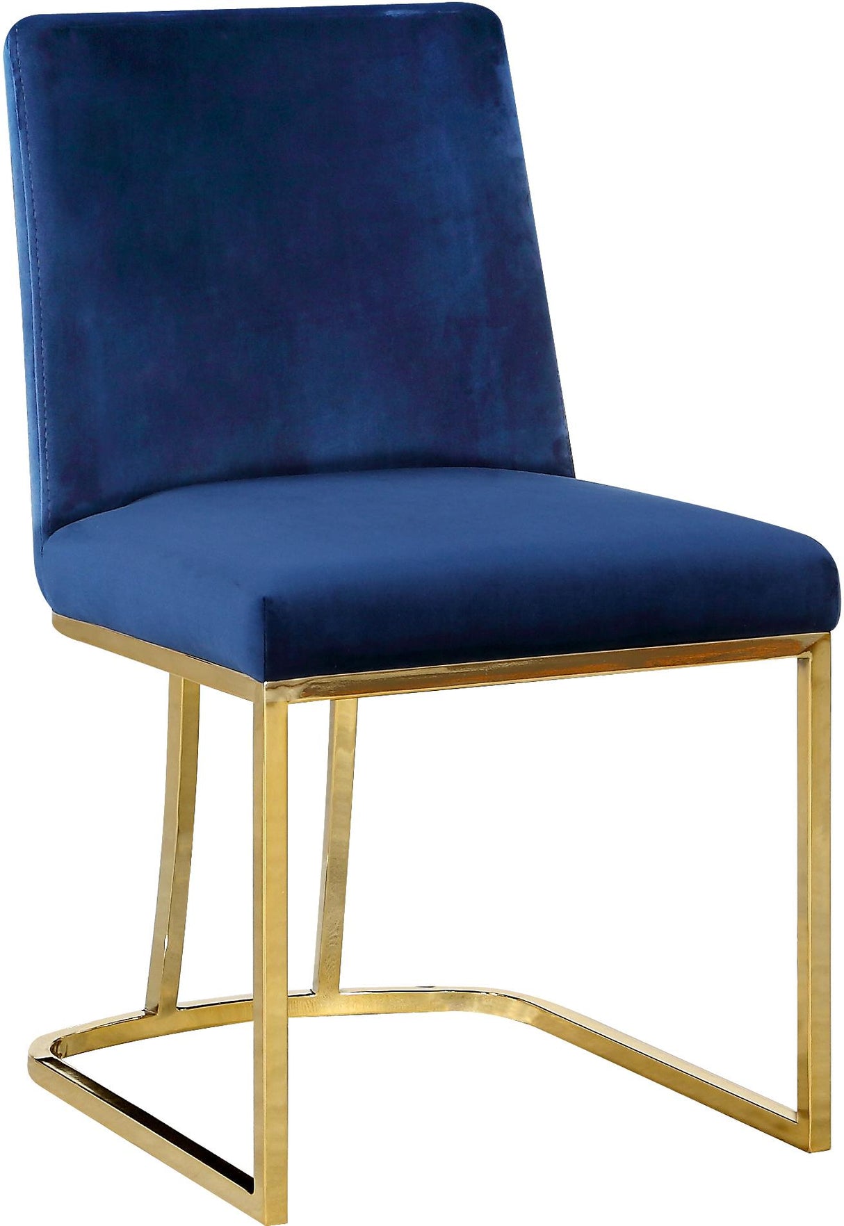Heidi Navy Velvet Dining Chair - galleria furniture outlet