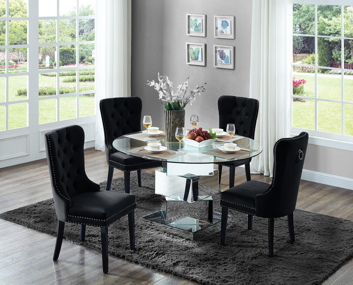 Haven Chrome Dining Table - galleria furniture outlet