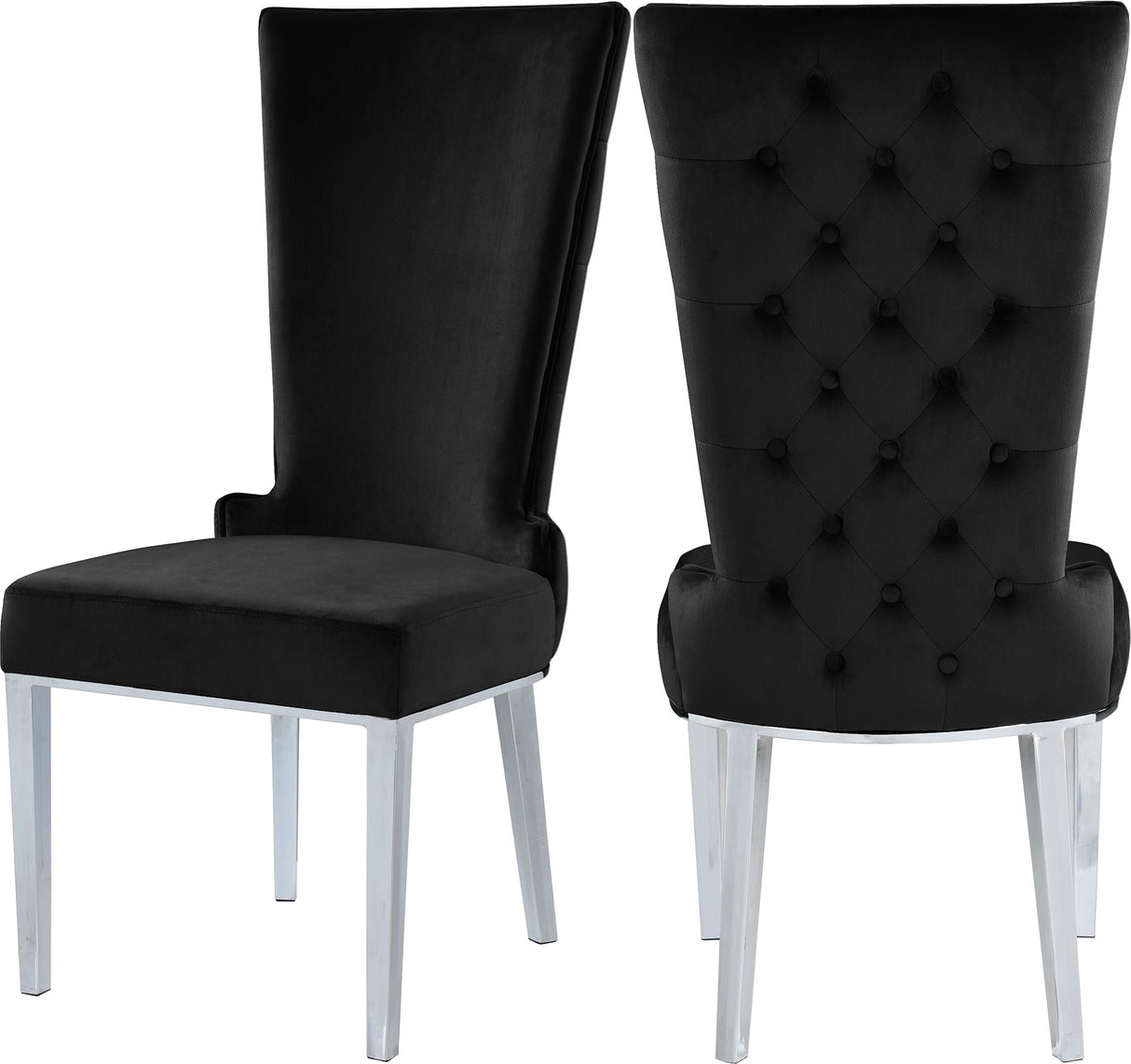 Serafina Black Velvet Dining Chair