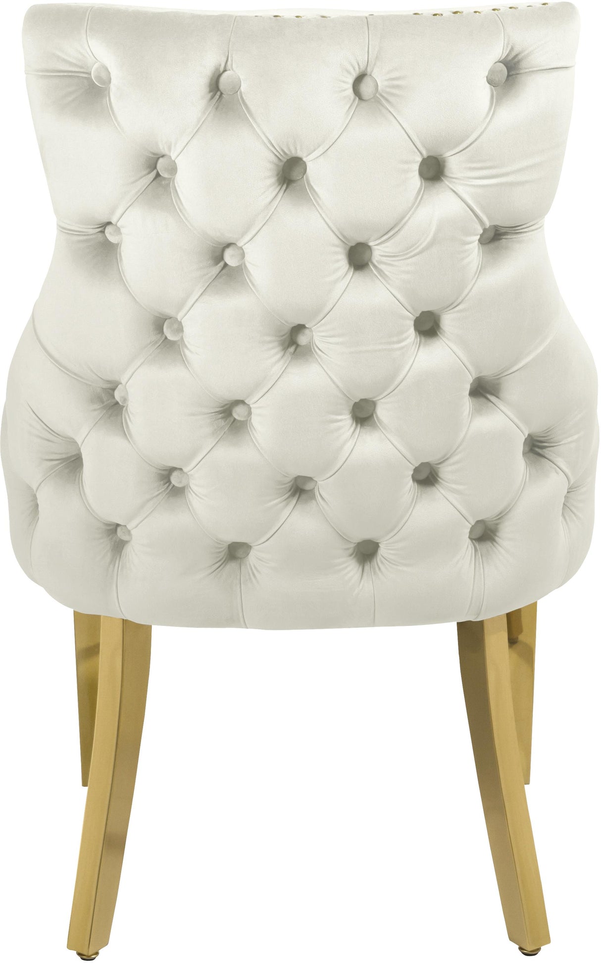 Tuft Cream Velvet Dining Chair - galleria furniture outlet