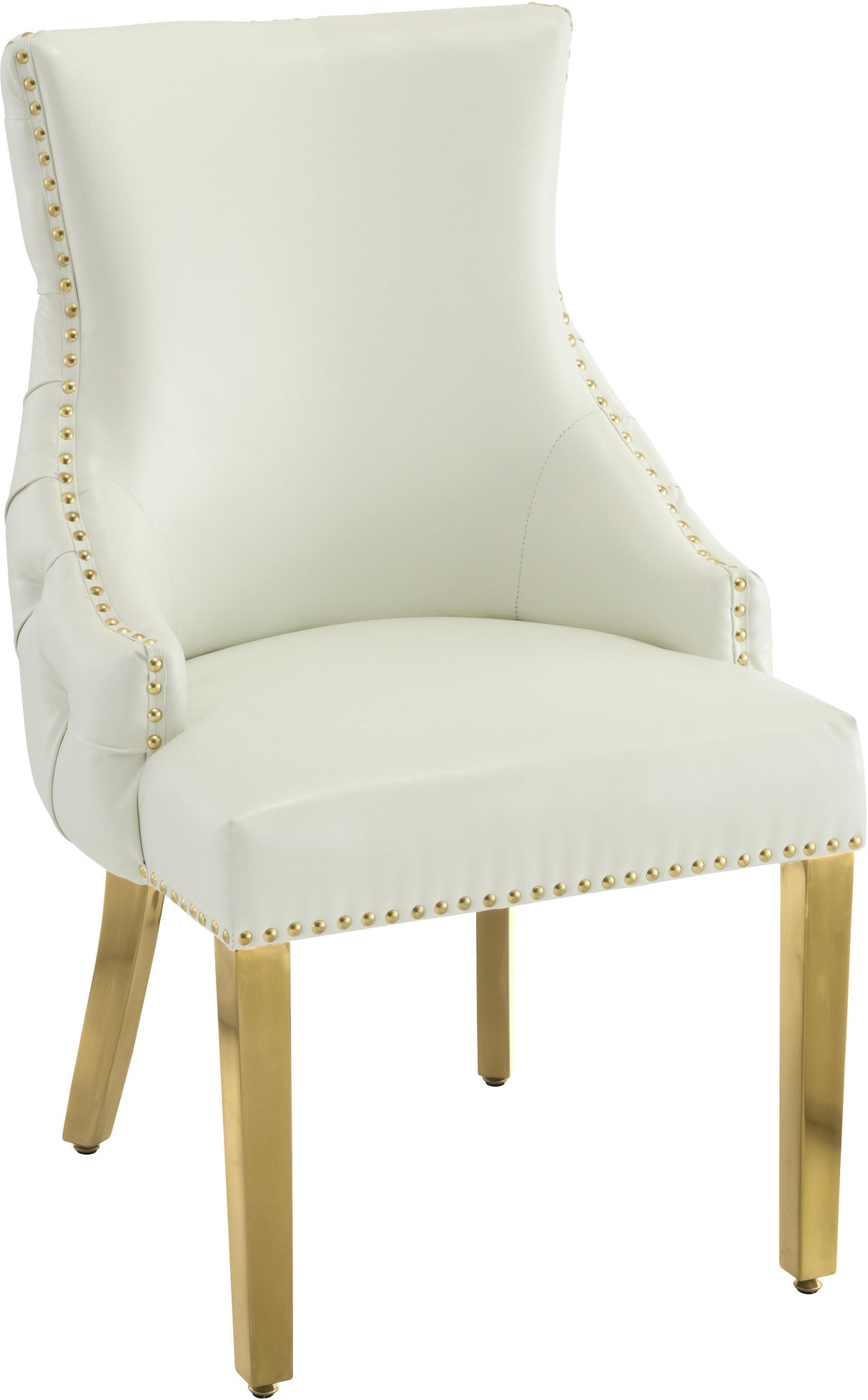 Tuft White Faux Leather Dining Chair - galleria furniture outlet
