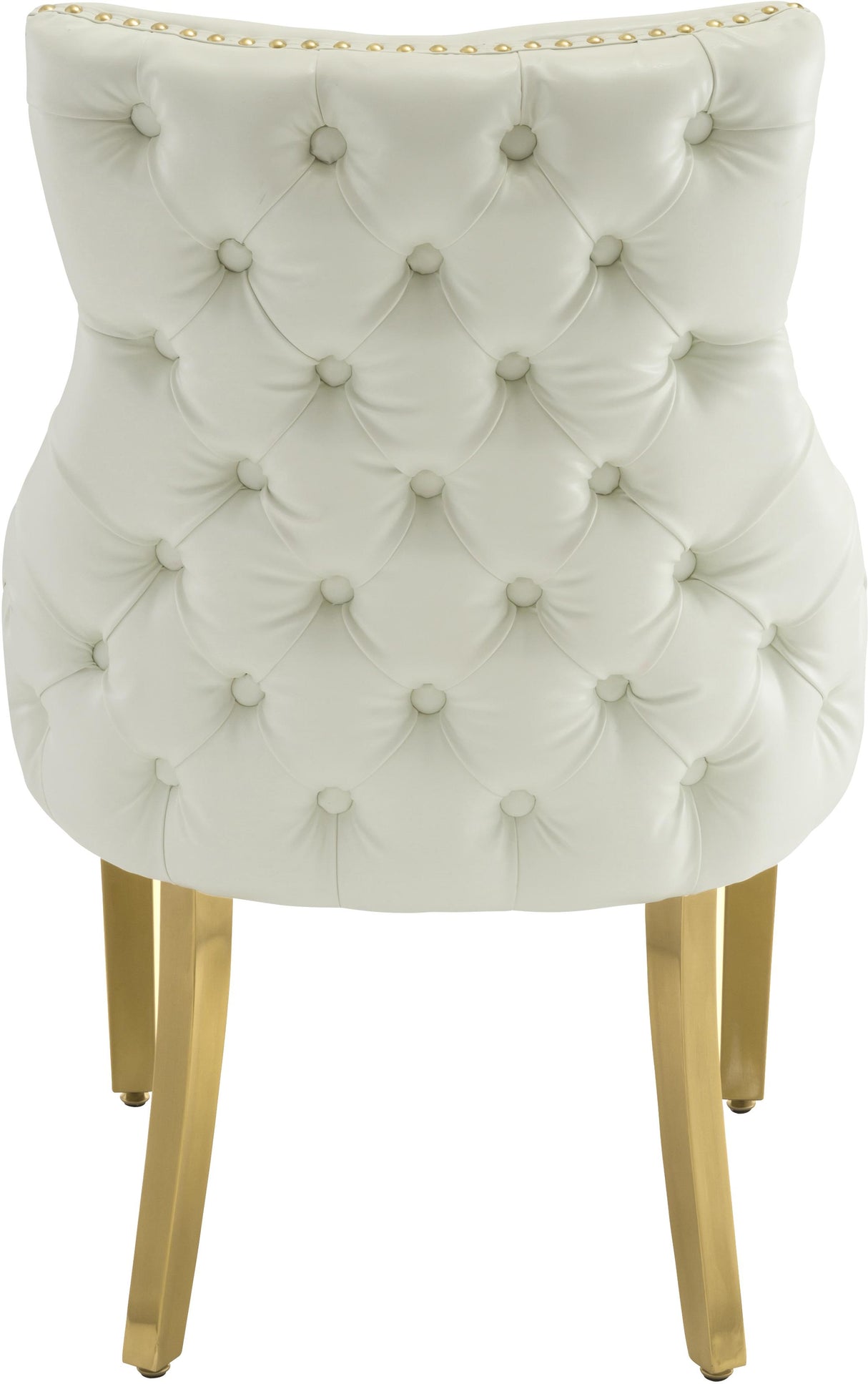 Tuft White Faux Leather Dining Chair - galleria furniture outlet