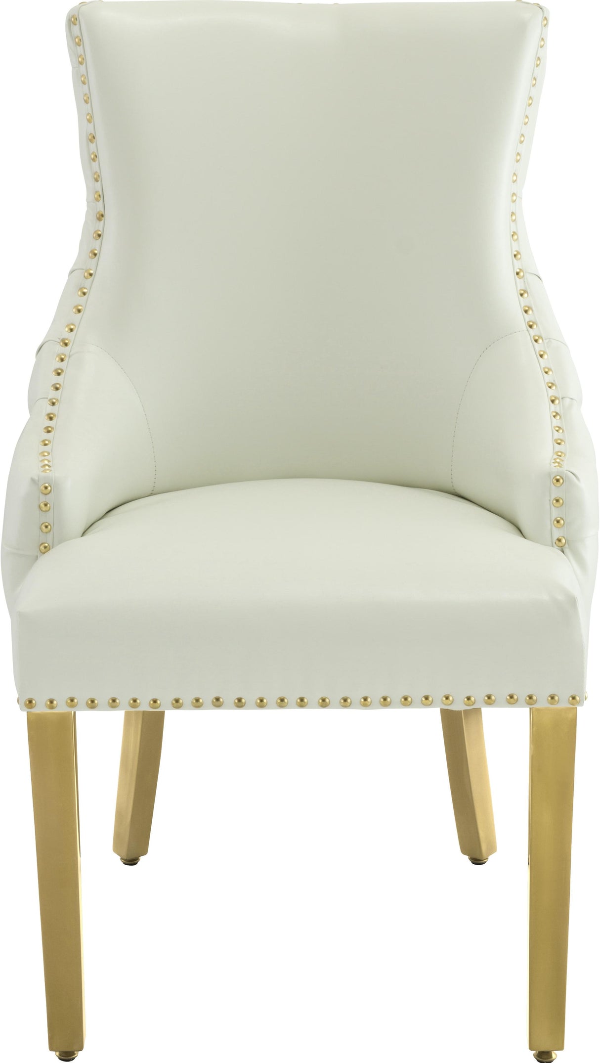 Tuft White Faux Leather Dining Chair - galleria furniture outlet