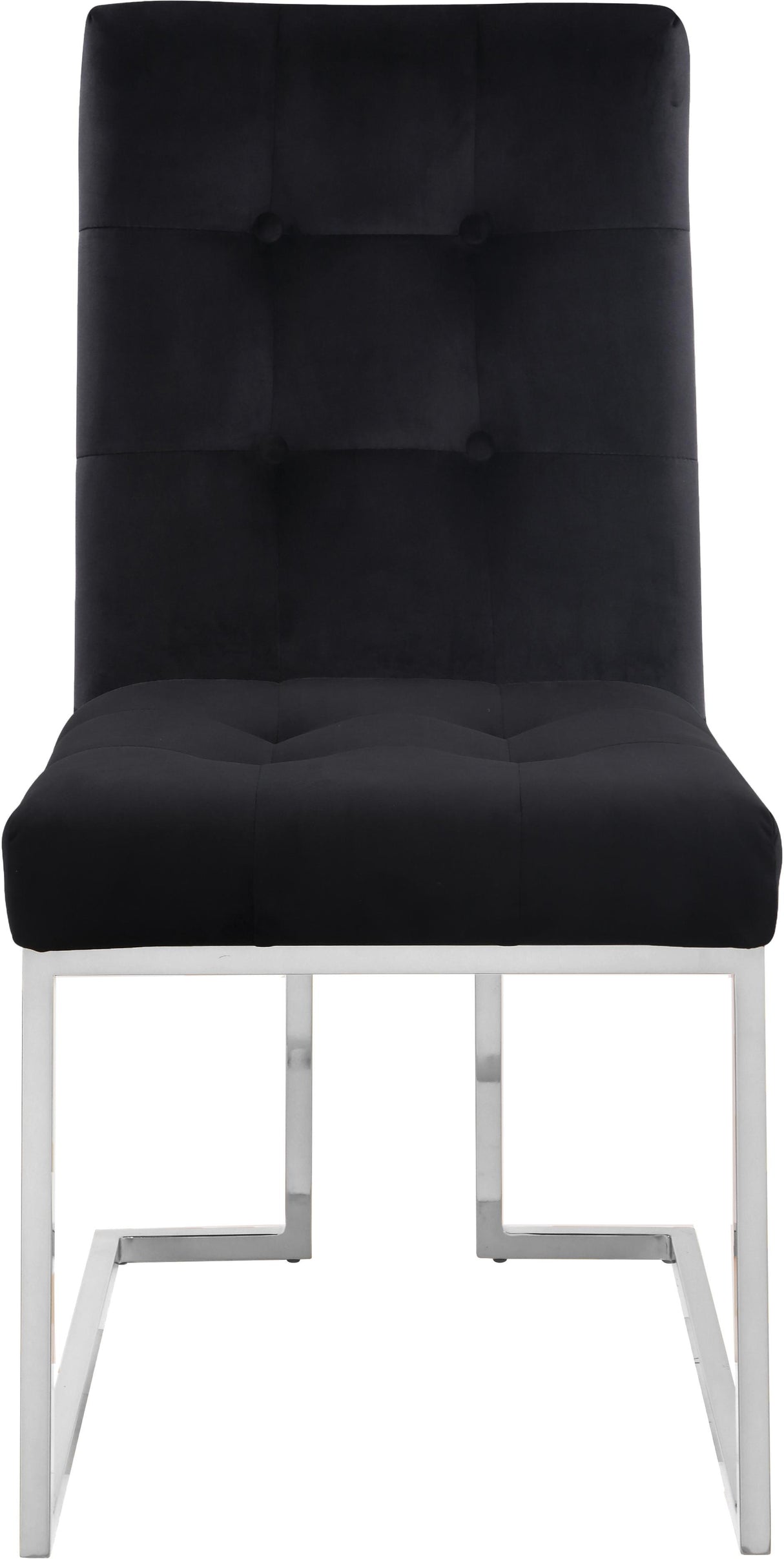 Alexis Black Velvet Dining Chair - galleria furniture outlet