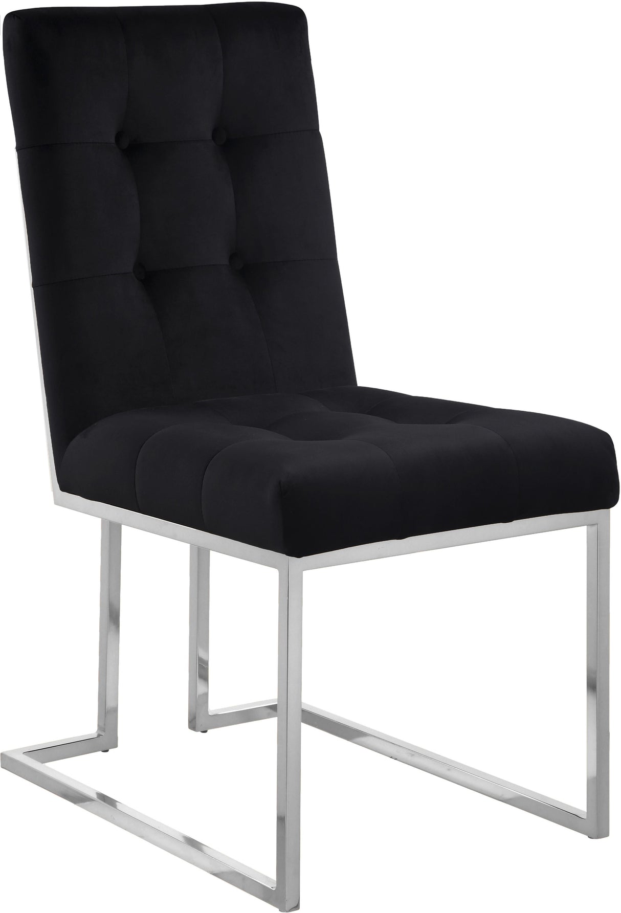 Alexis Black Velvet Dining Chair - galleria furniture outlet