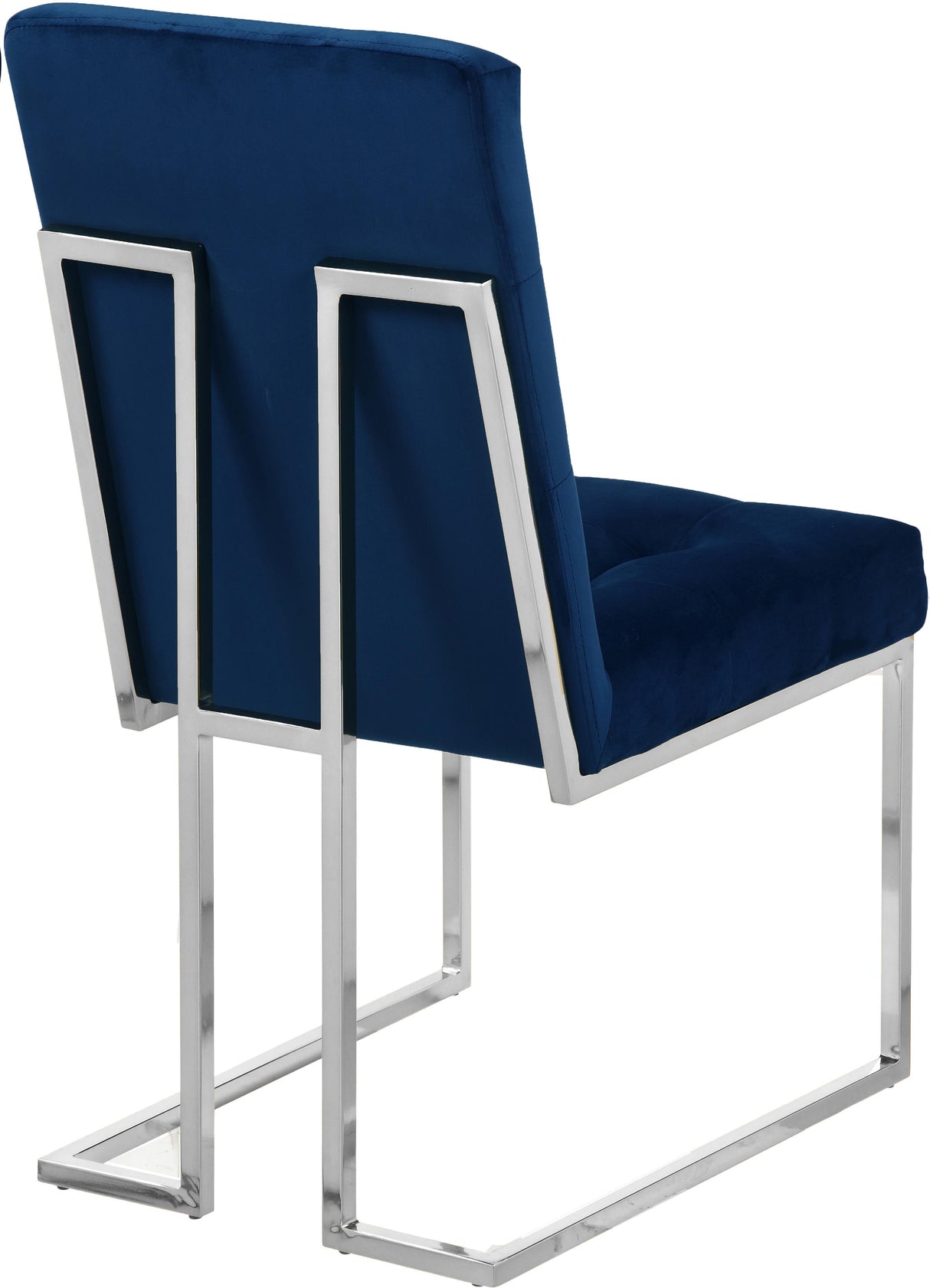 Alexis Navy Velvet Dining Chair - galleria furniture outlet