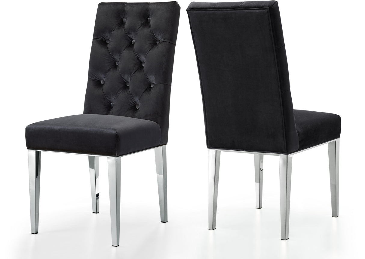 Juno Black Velvet Dining Chair