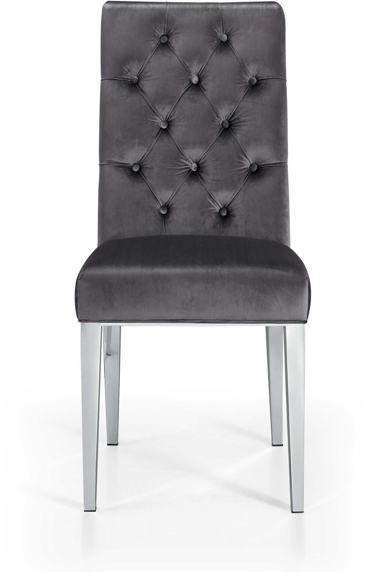 Juno Grey Velvet Dining Chair - galleria furniture outlet