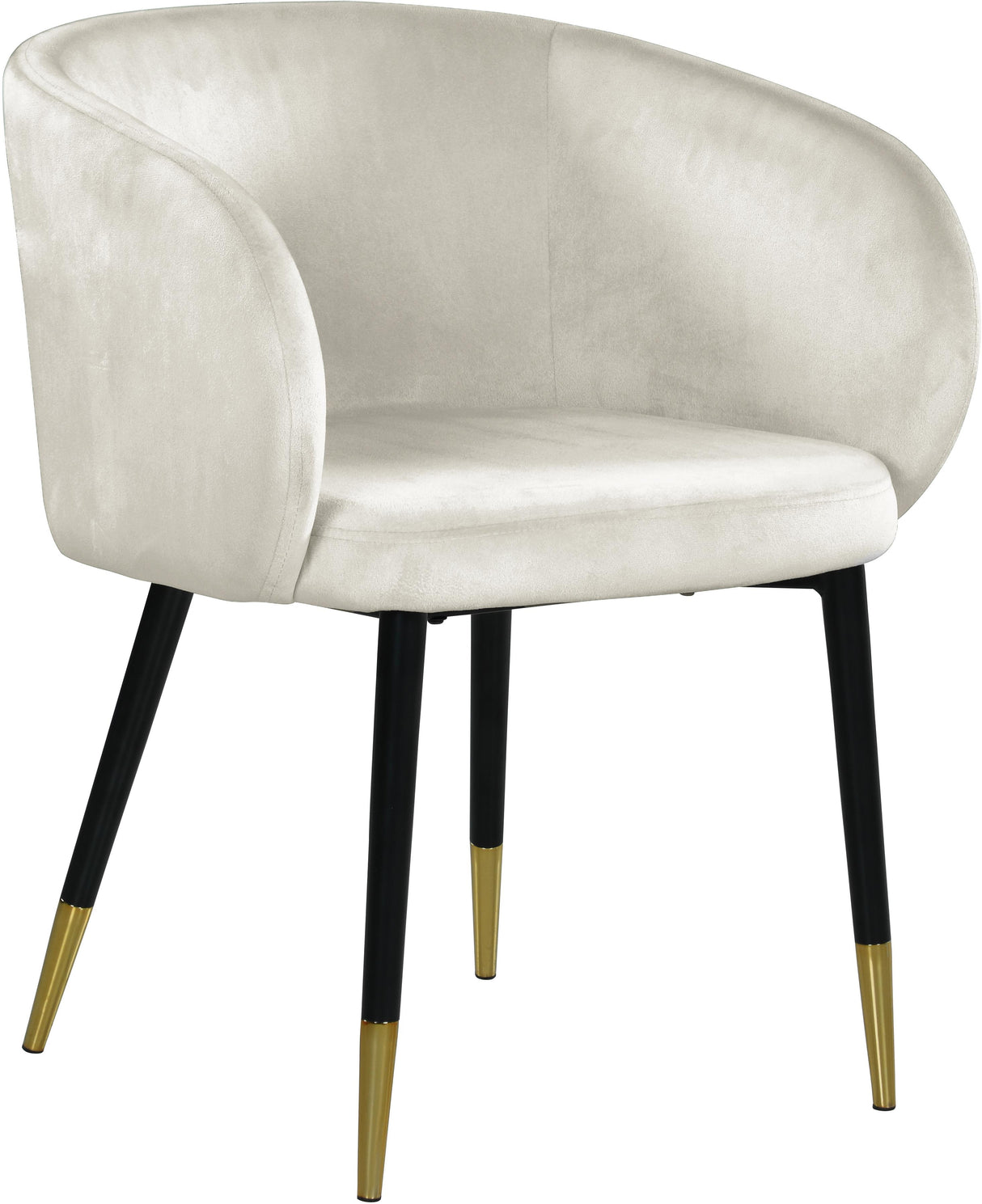 Louise Cream Velvet Dining Chair - galleria furniture outlet