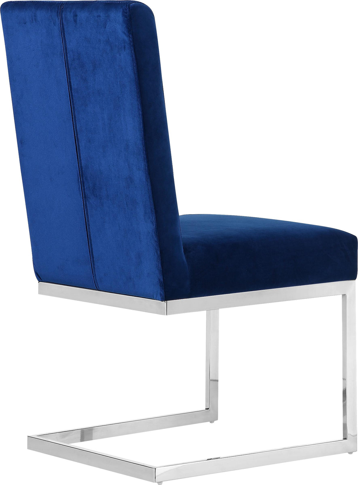 Carlton Navy Velvet Dining Chair - galleria furniture outlet