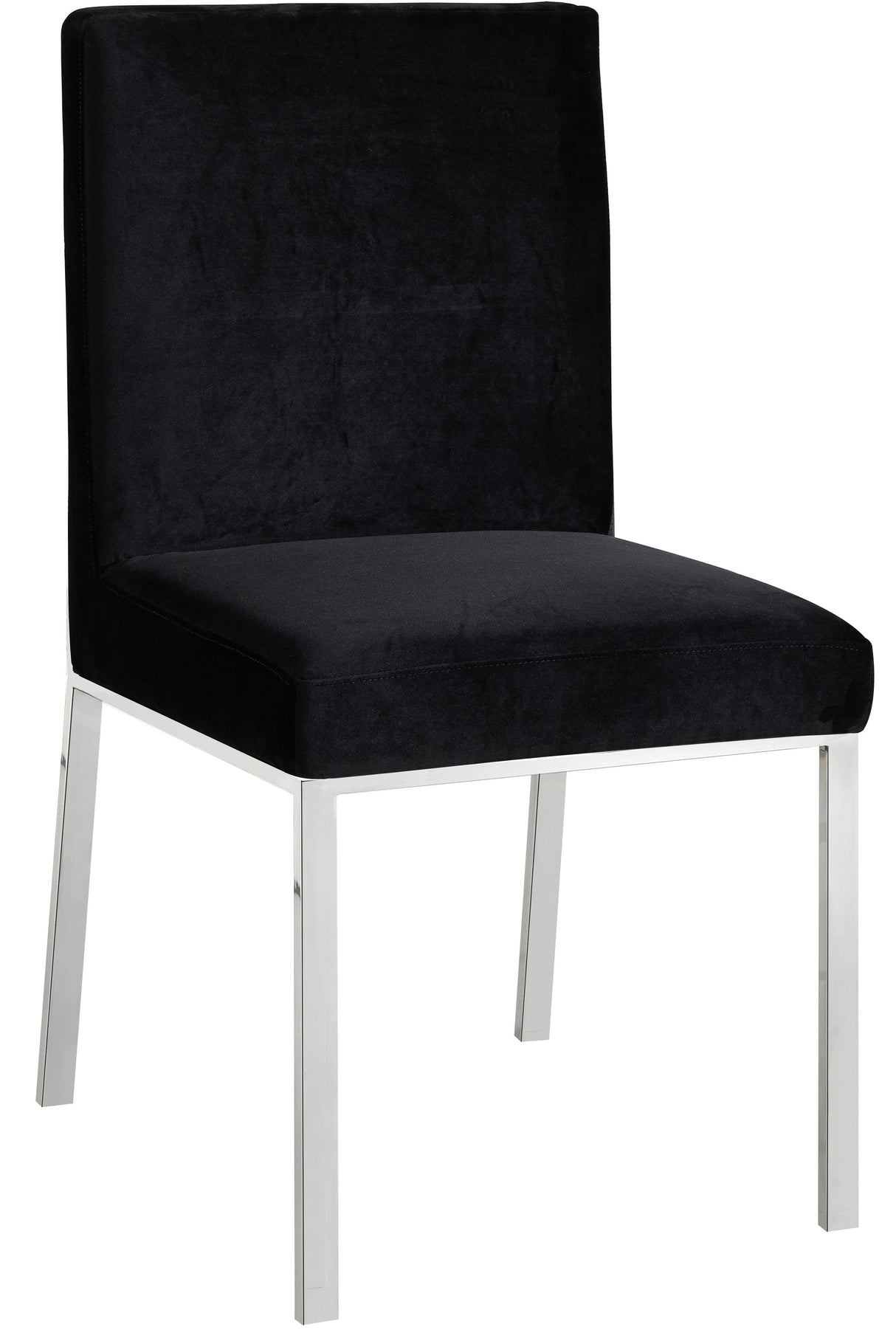 Opal Black Velvet Dining Chair - galleria furniture outlet
