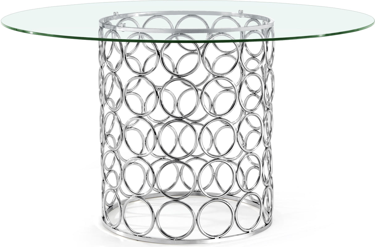 Opal Chrome Dining Table