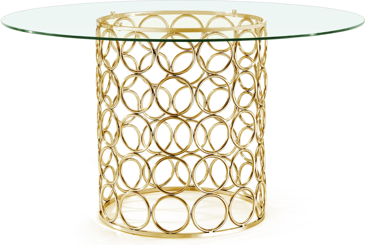 Opal Gold Dining Table - galleria furniture outlet