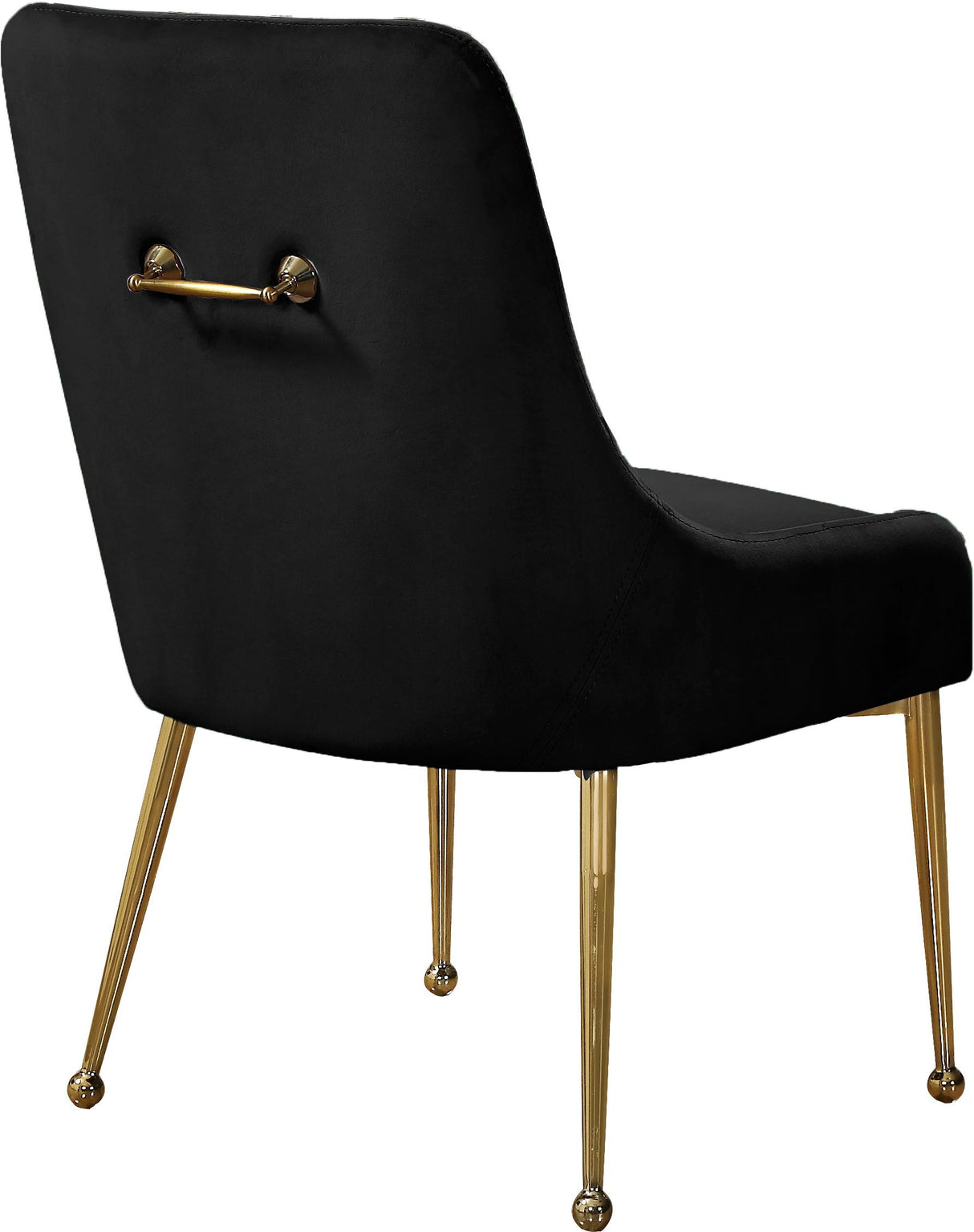 Owen Black Velvet Dining Chair - galleria furniture outlet
