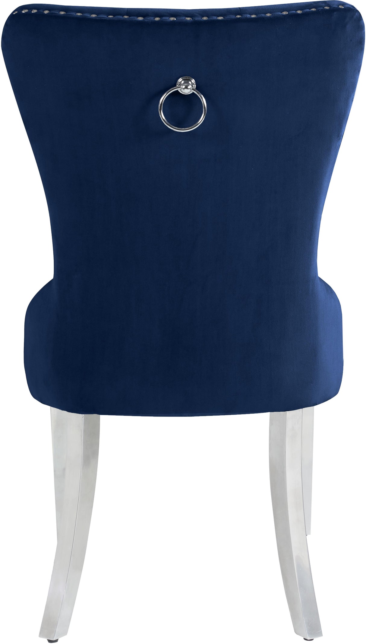 Carmen Navy Velvet Dining Chair - galleria furniture outlet