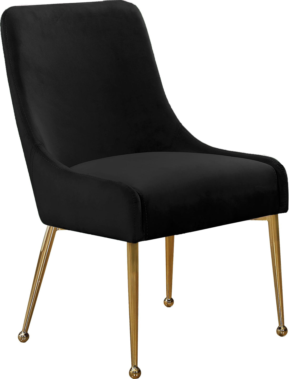 Owen Black Velvet Dining Chair - galleria furniture outlet