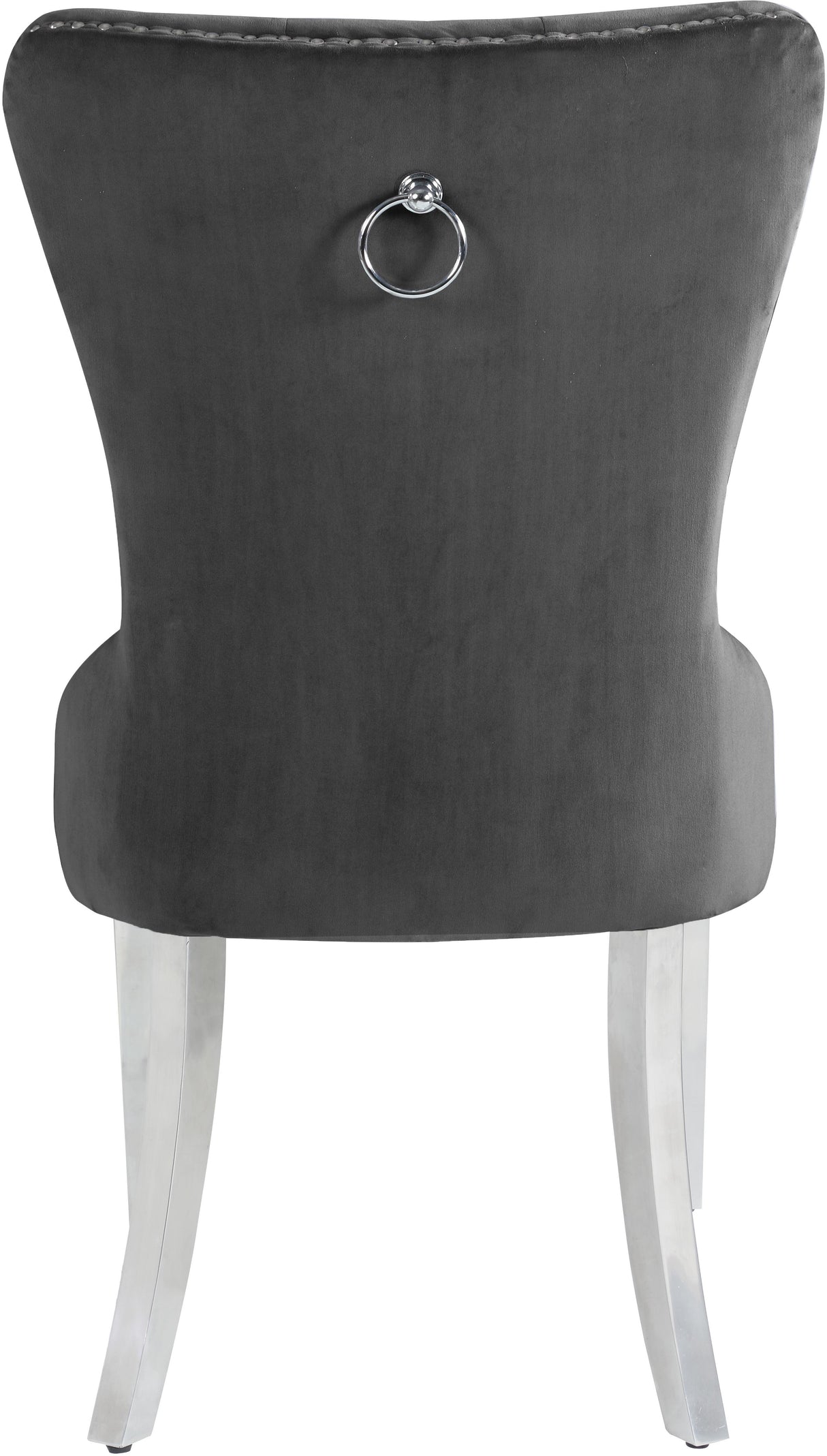 Carmen Grey Velvet Dining Chair - galleria furniture outlet
