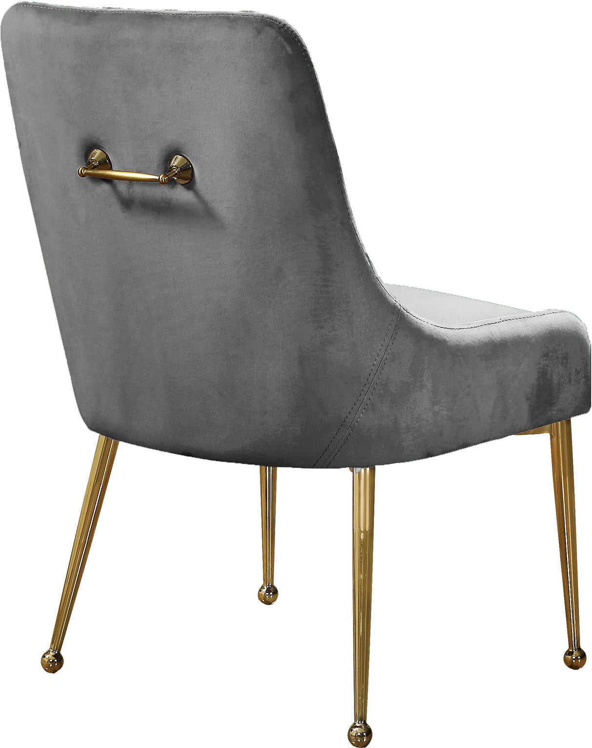 Owen Grey Velvet Dining Chair - galleria furniture outlet
